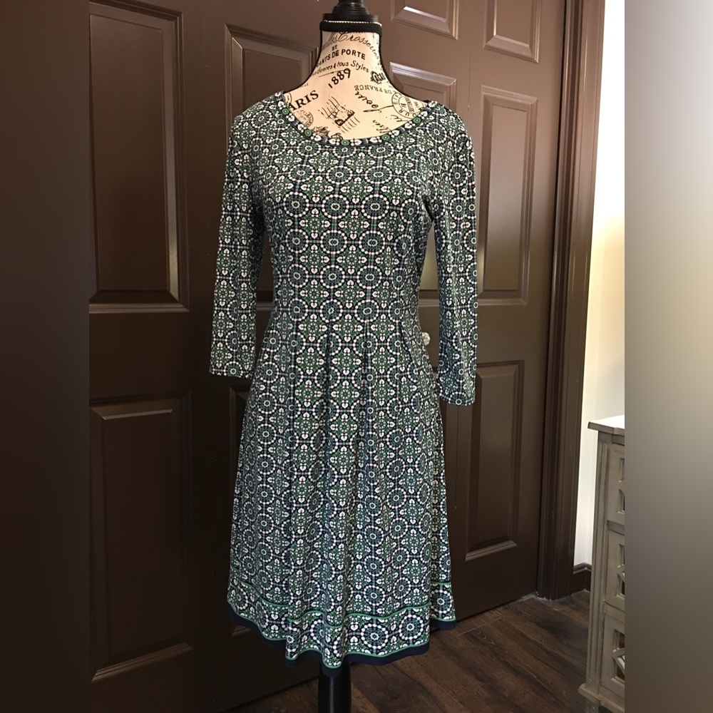 Maxx Studio, green and blue dress.